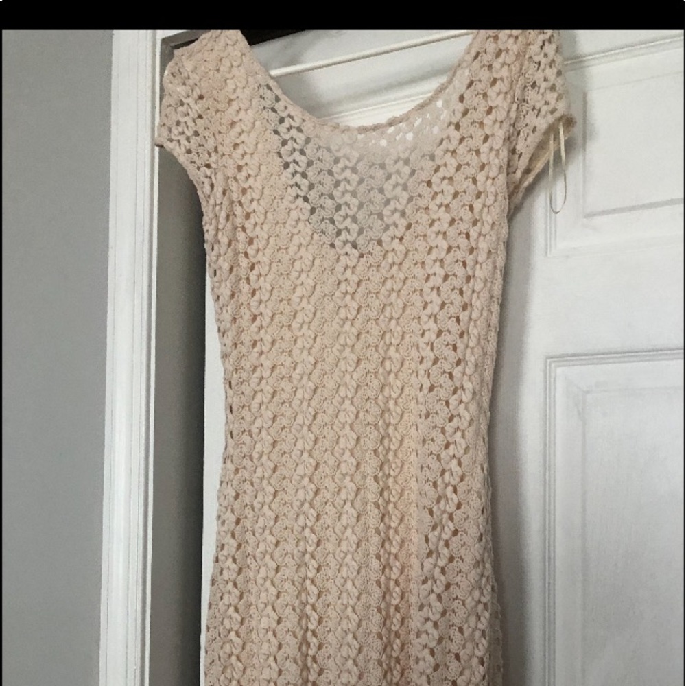 Free People Crochet Dress, Ivory, size M